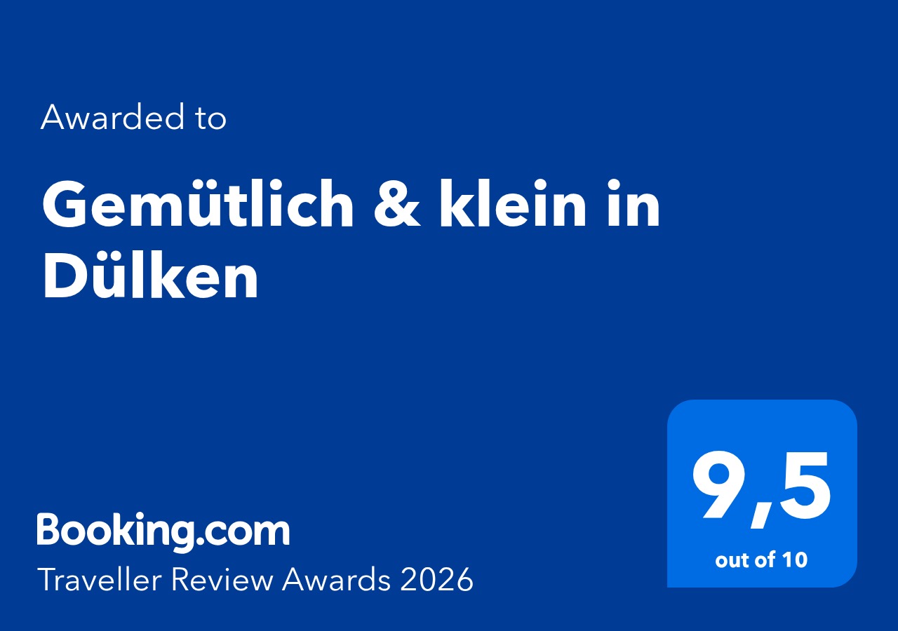 Booking.com Traveller Review Award 2026 — 9,5 — Doppel-Apartment